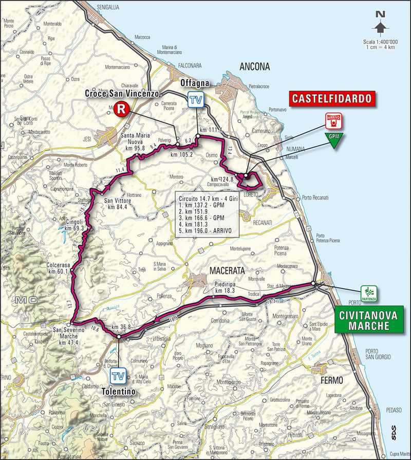 Tirreno-Adriatico, Castelfidardo si prepara