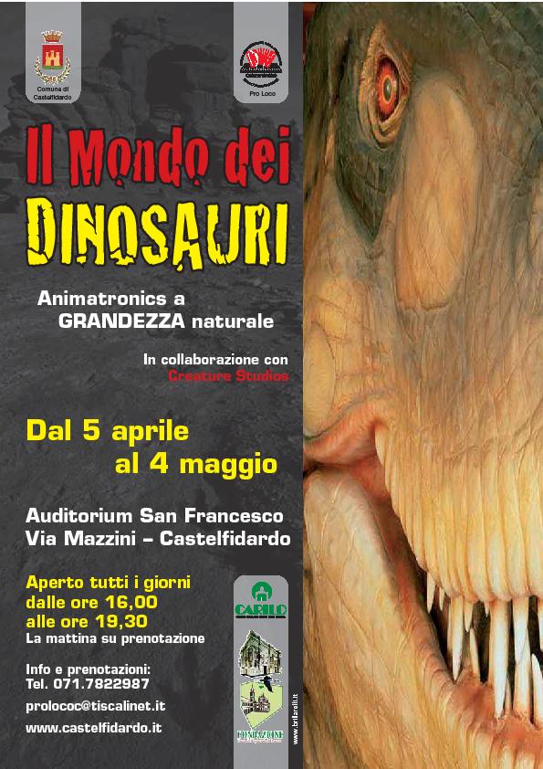 “Il mondo dei dinosauri”, mostra-evento all’Auditorium