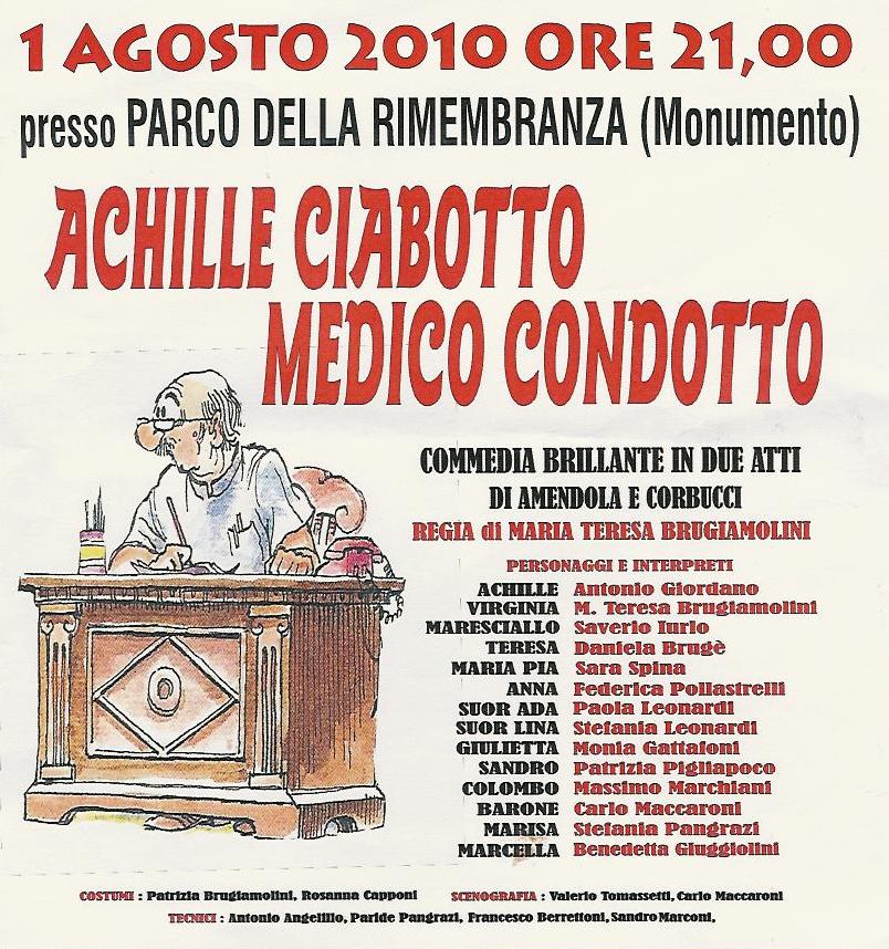 Achille Ciabotto medico condotto, commedia pro-Anffas