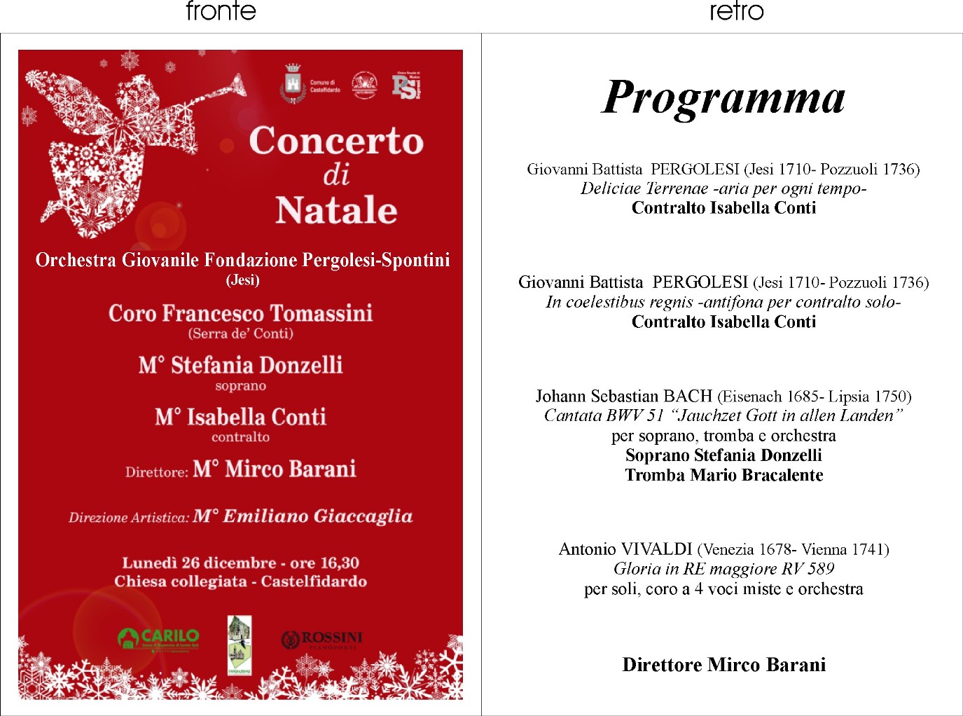 Concerto di Natale con la civica scuola di musica