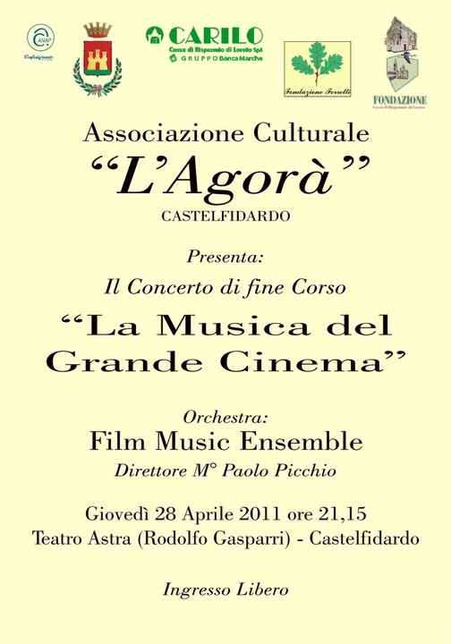 L`Agorà, concerto di fine corso con musiche da film