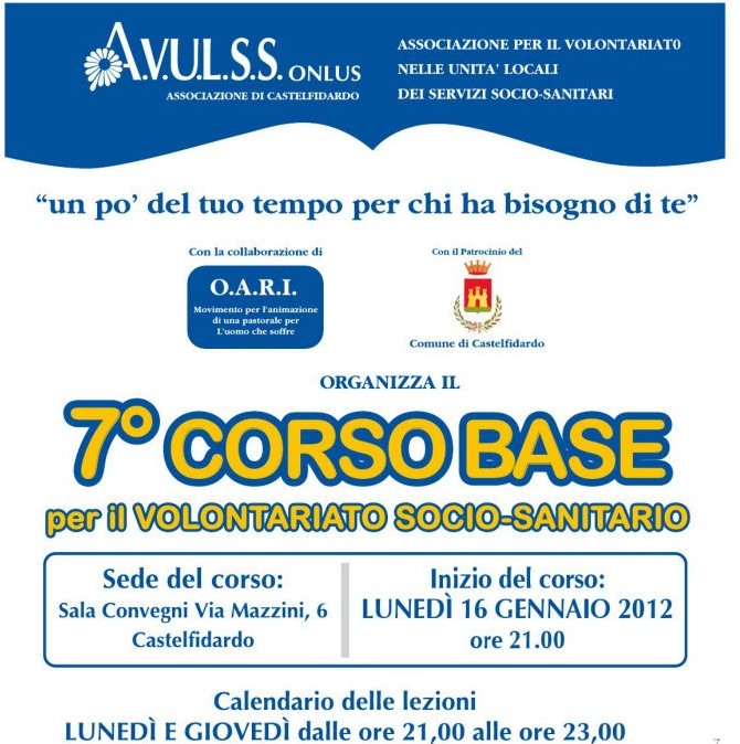 Avulss, corso di formazione socio-sanitaria