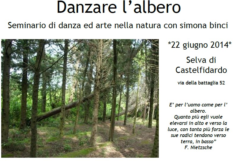 Danzare l`albero domenica alla Selva