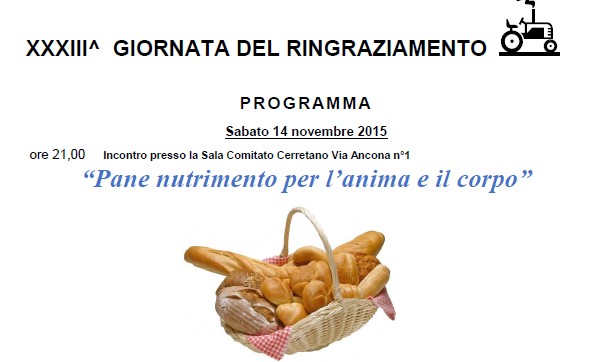 XXXIII Giornata del ringraziamento