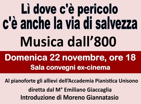 Concerto di Santa Cecilia domenica in sala convegni