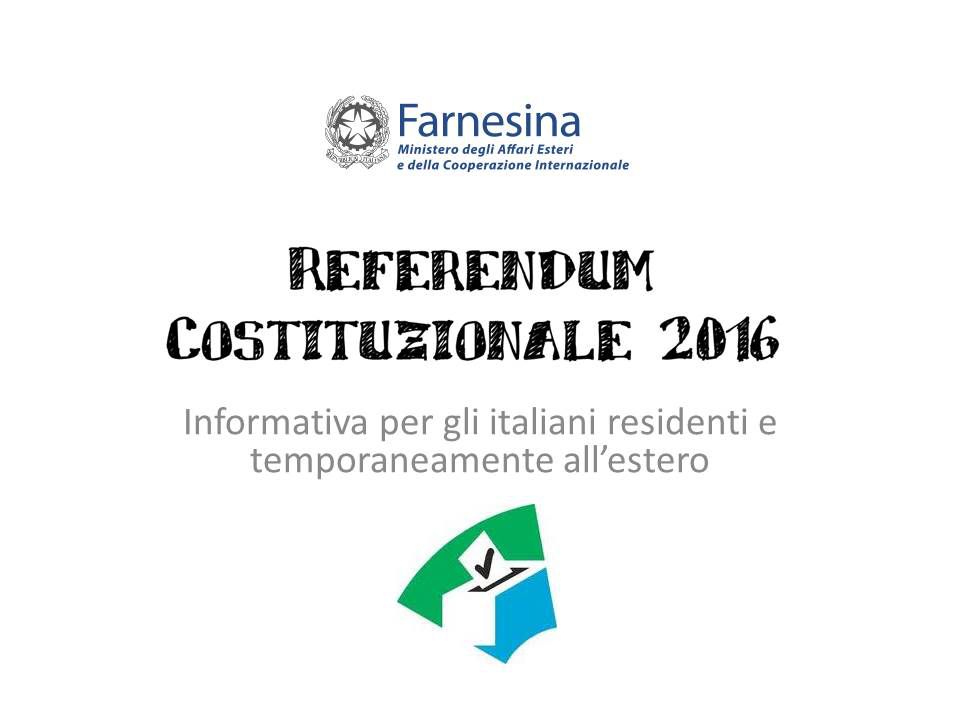 Referendum, elettori temporaneamente all`estero