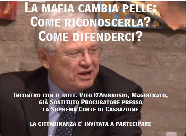 Incontro con Vito D`Ambrosio su la "nuova" mafia