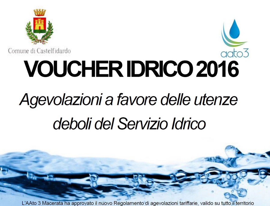 Voucher idrico, proroga al 30 luglio