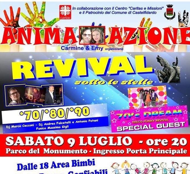 Revival sotto le stelle sabato al Monumento