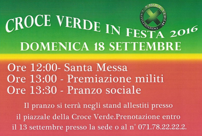 Croce Verde in festa