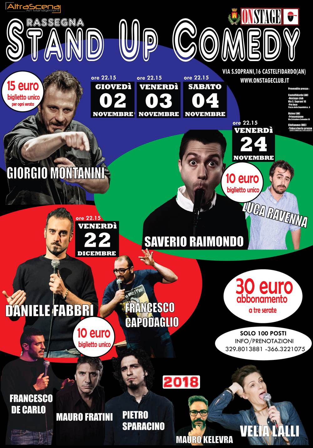 Stand up comedy, al via le prevendite