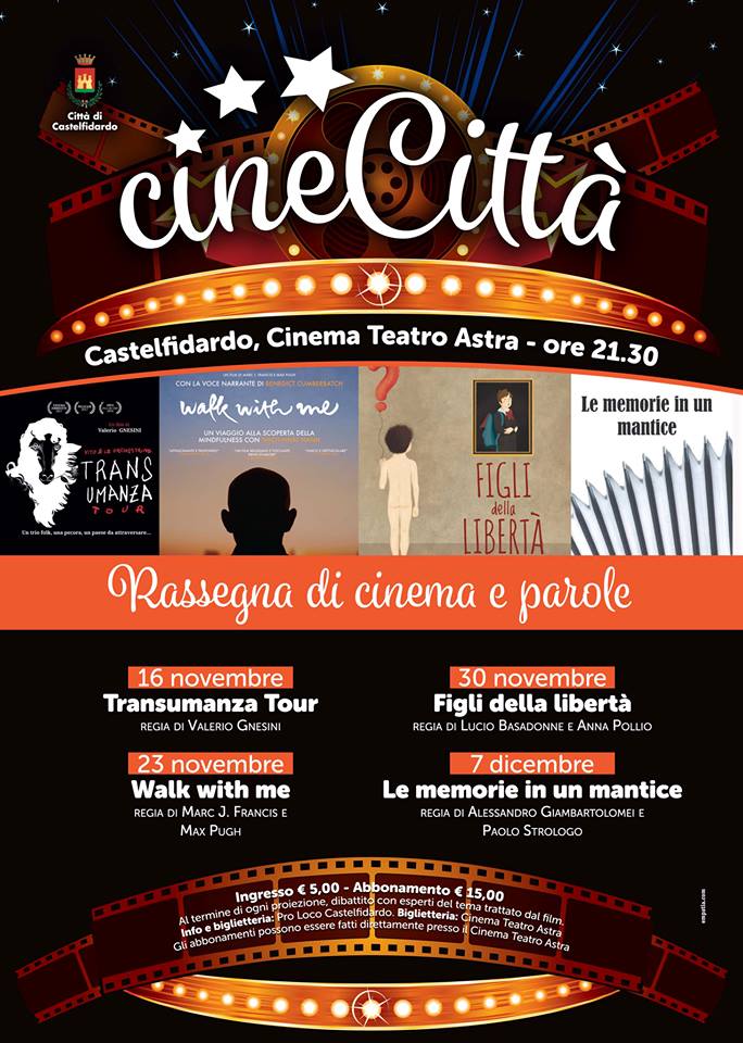 CineCittà, dal 16 novembre quattro appuntamenti