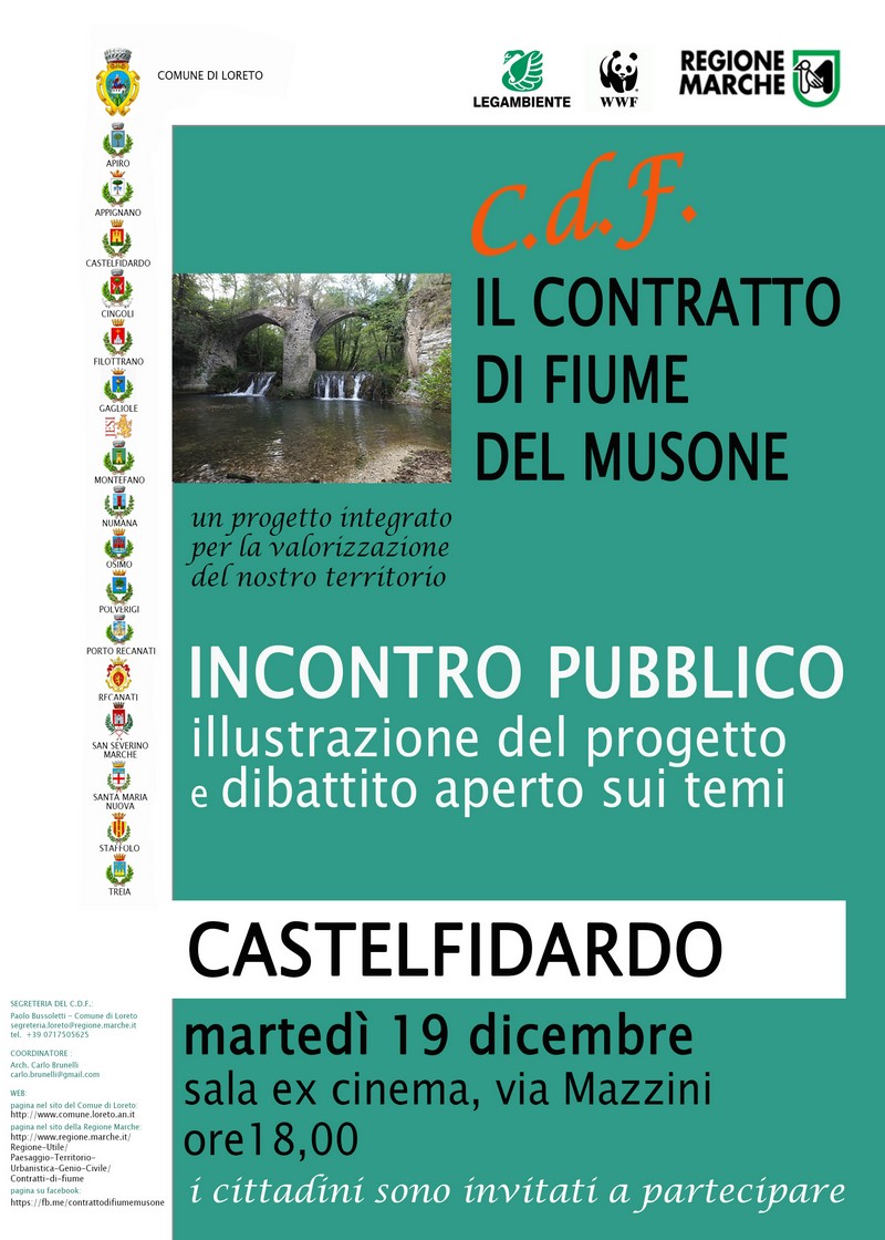 Contratto di fiume, martedì presentazione del progetto