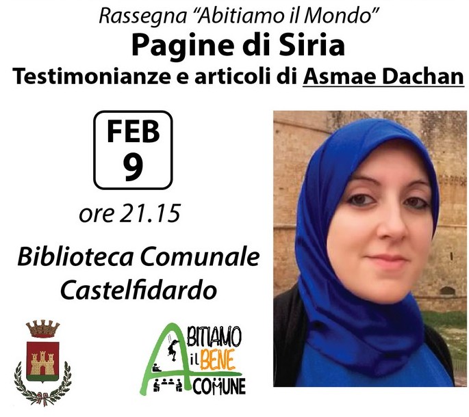 Pagine di Siria con Asmae Dachan giovedì in biblioteca