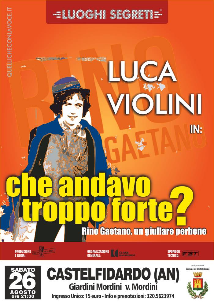 Che andavo troppo forte? Luca Violini è Rino Gaetano