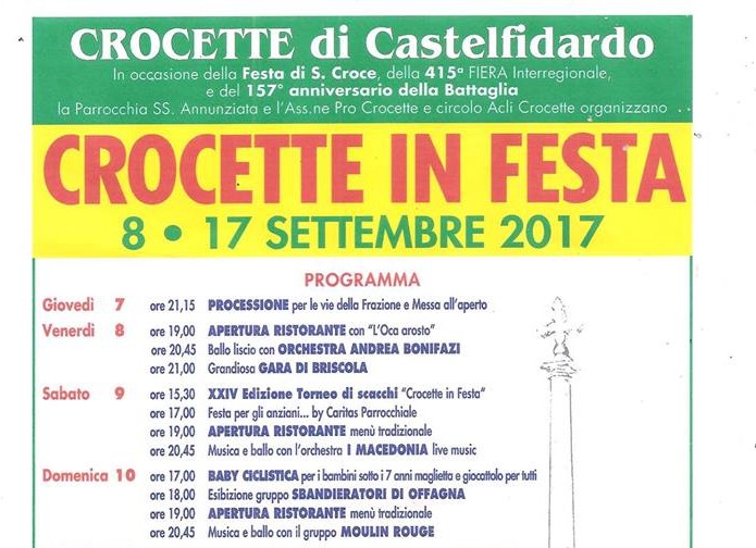 Crocette in festa dal 7 al 17 settembre