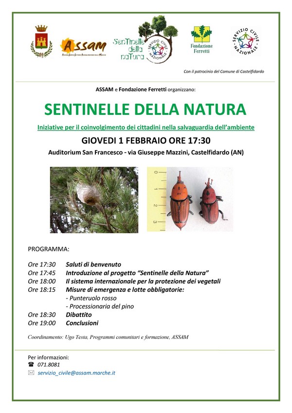 Sentinelle della natura giovedì in Auditorium