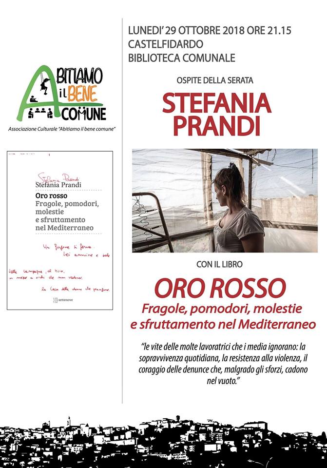 Stefania Prandi lunedì sera in biblioteca