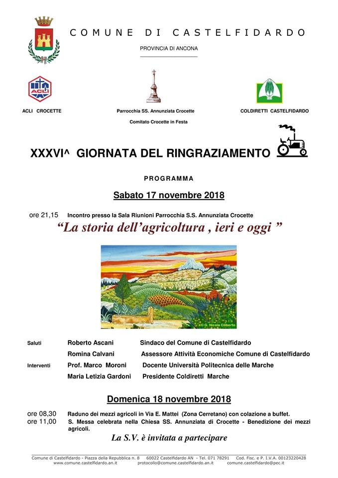 XXXVI Giornata del ringraziamento