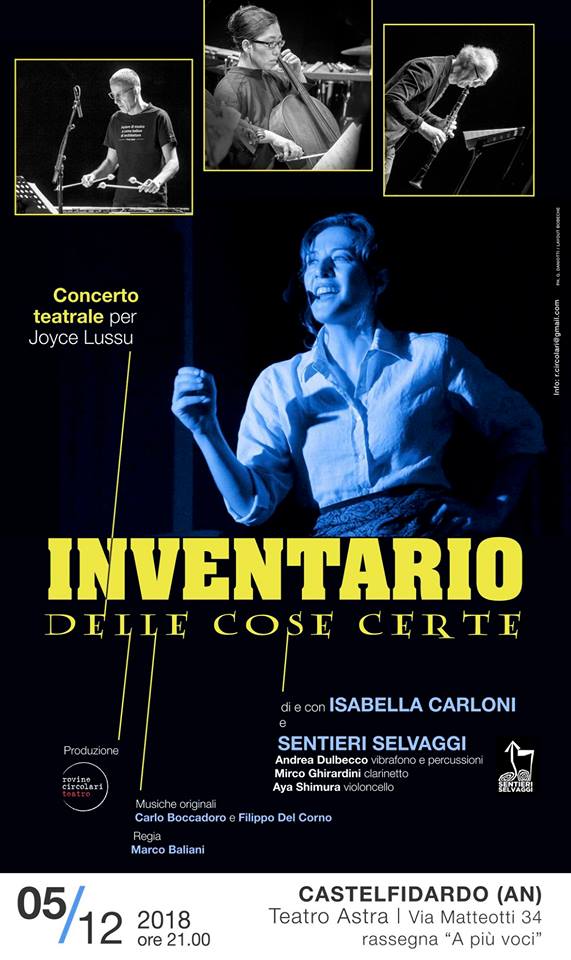 Inventario delle cose certe al teatro Astra