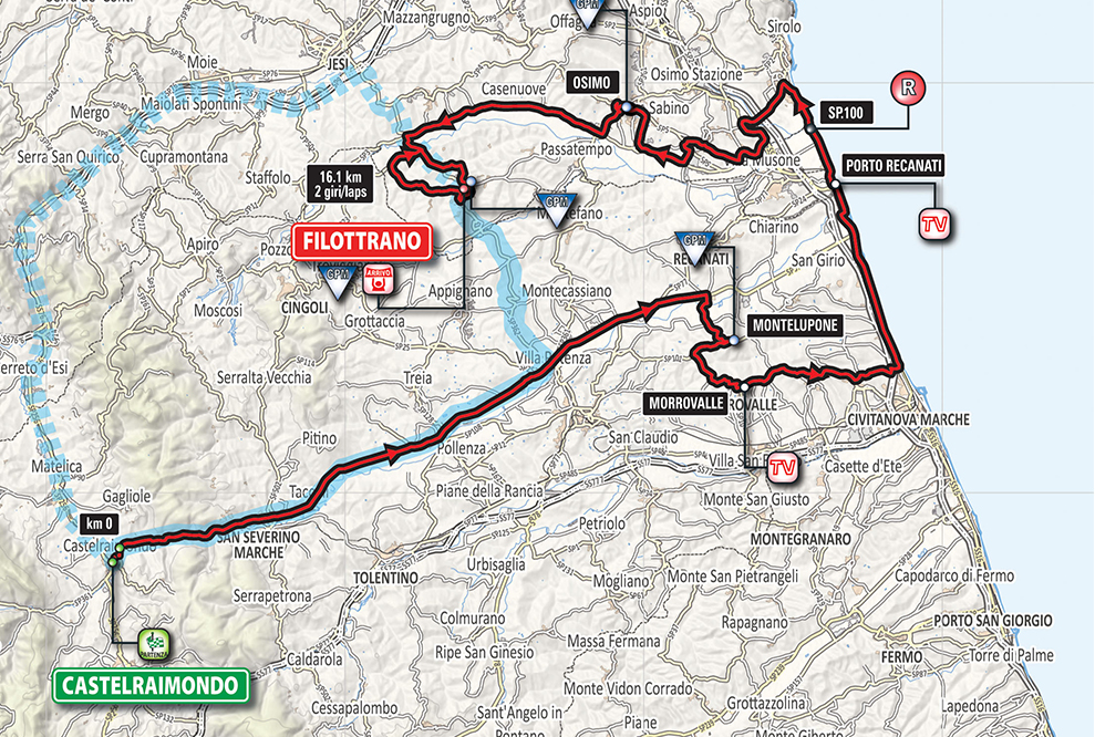 Tirreno Adriatico, domenica transito della corsa