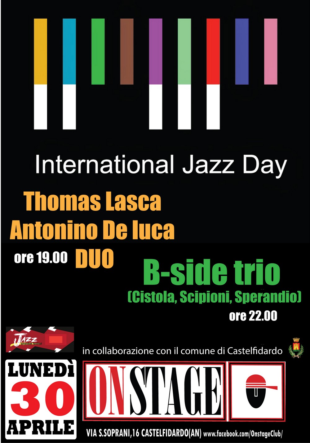 Giornata mondiale del Jazz lunedì all`On Stage