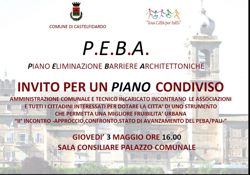 Peba, secondo incontro-confronto giovedì 3 maggio