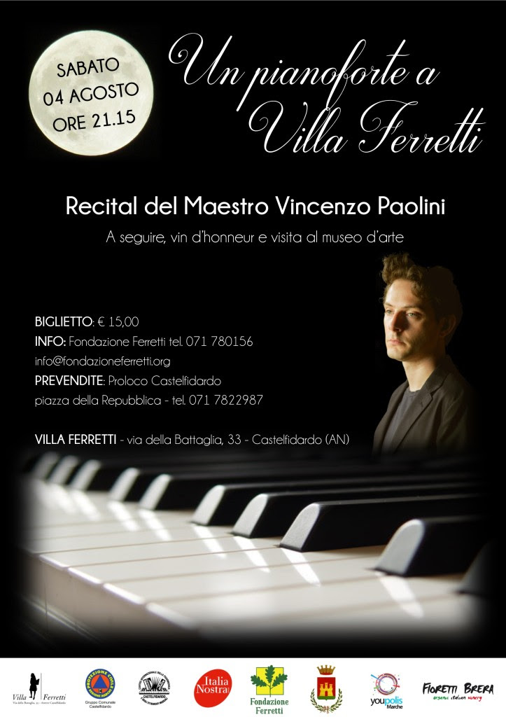 Un pianoforte a Villa Ferretti, prevendite in corso